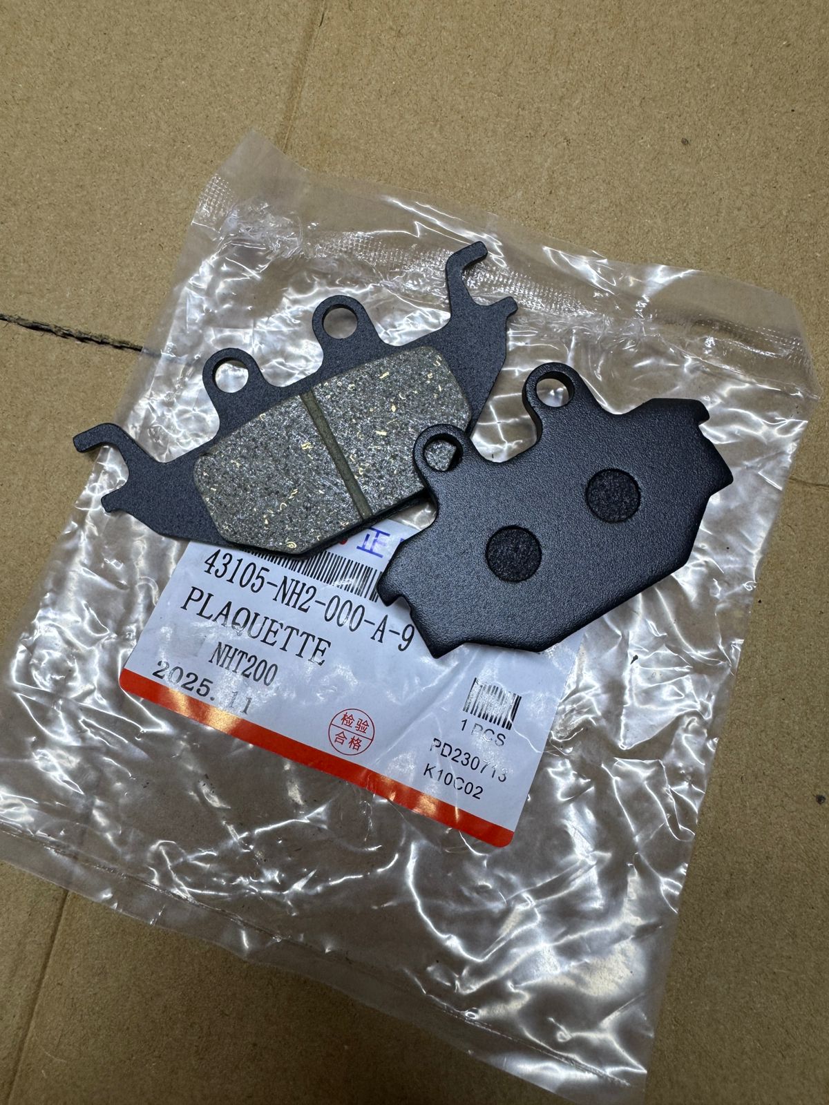 PAIRE PLAQUETTE FREIN AV AR SYM NHT ORIGINAL